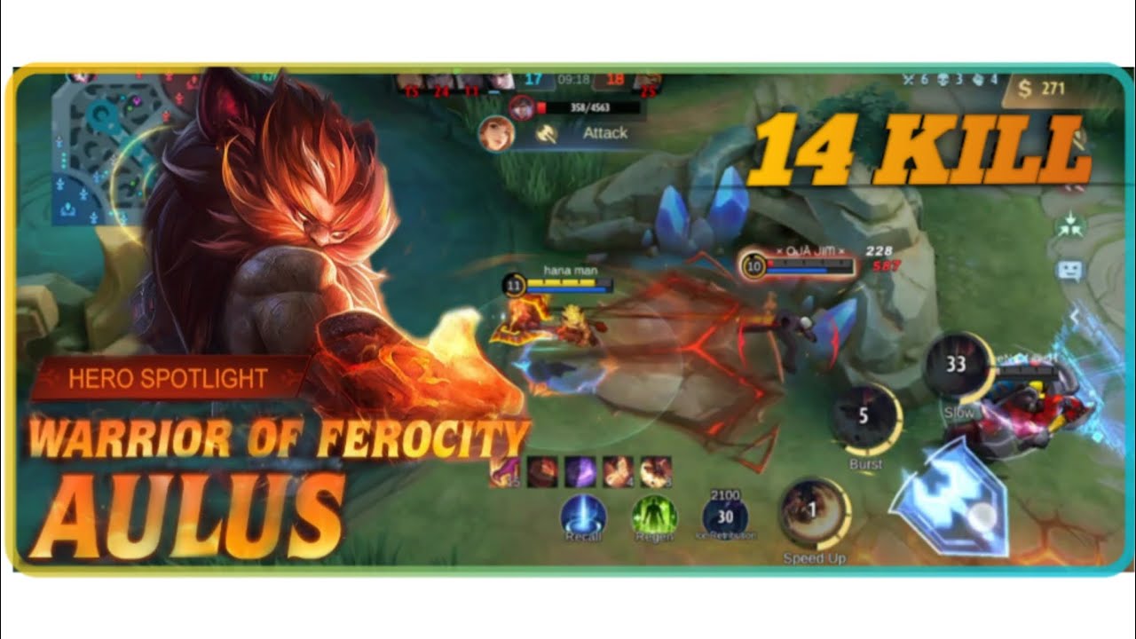 14 KILL!! Aulus top build and emblem, aulus top 1 global build, aulus gameplay ~MLBB #mobilelegends