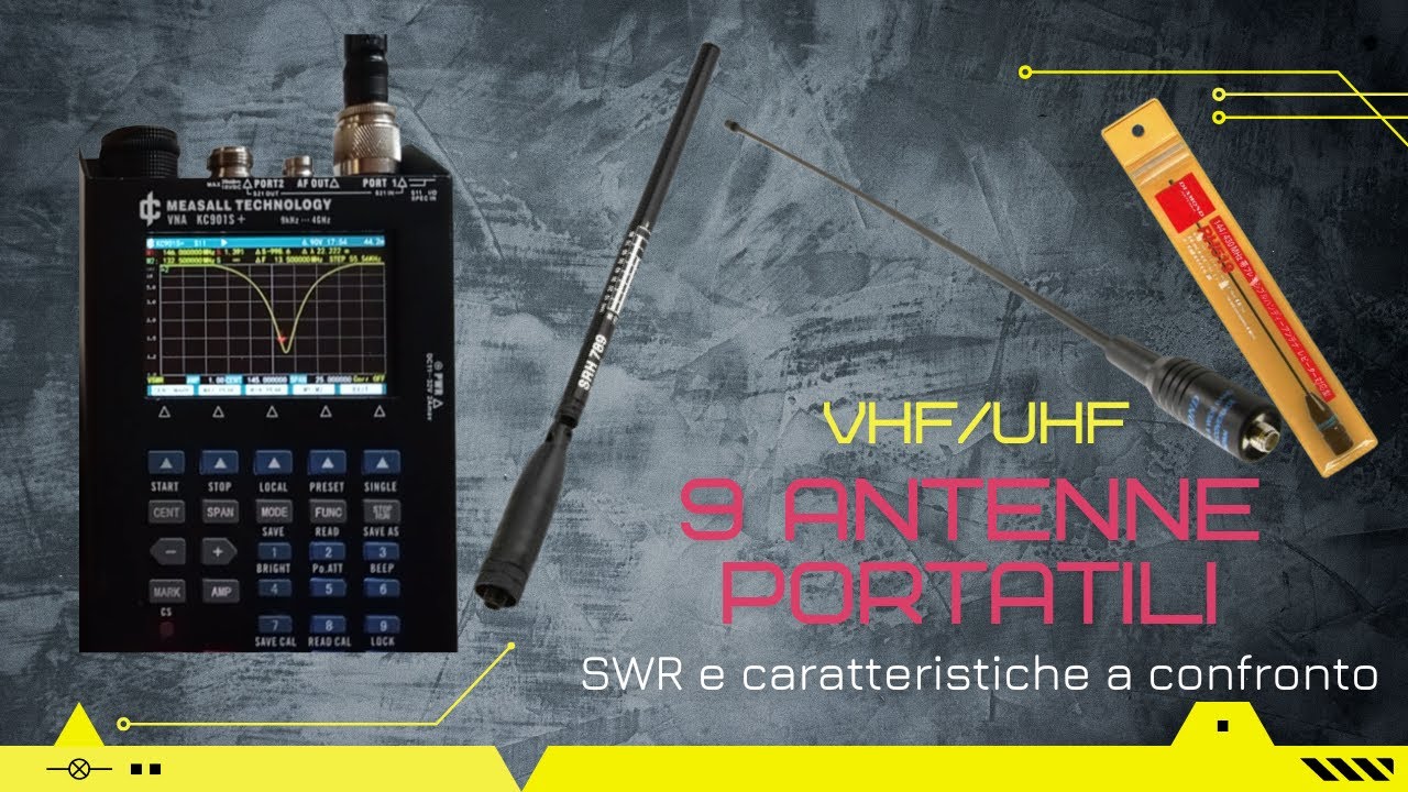 Antenne VHF/UHF portatili: ROS e larghezza di banda a confronto