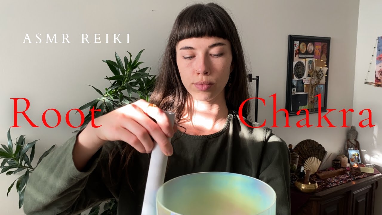 Reiki ASMR ~ Root Chakra | Energy Healing | Relaxing, Grounding, Stabilizing | Alchemy Singing Bowl