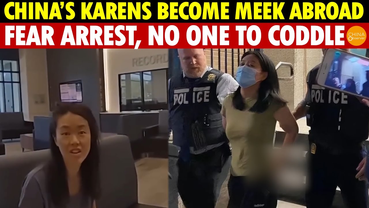 Karma Finally Hits! Chinese Karens Act Tough in the U.S., Get Arrested, Begging Doesn’t Help