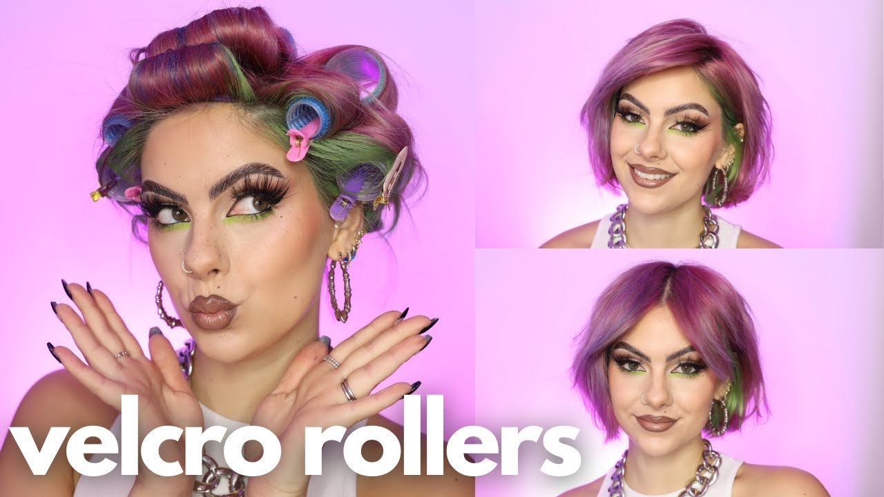 First Time Trying VELCRO ROLLERS on my Short Hair!