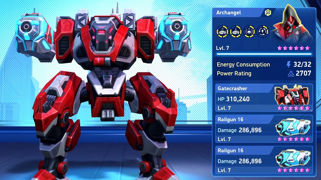 Top Tier Pick Gatecrasher Railgun 16 - Mech Arena