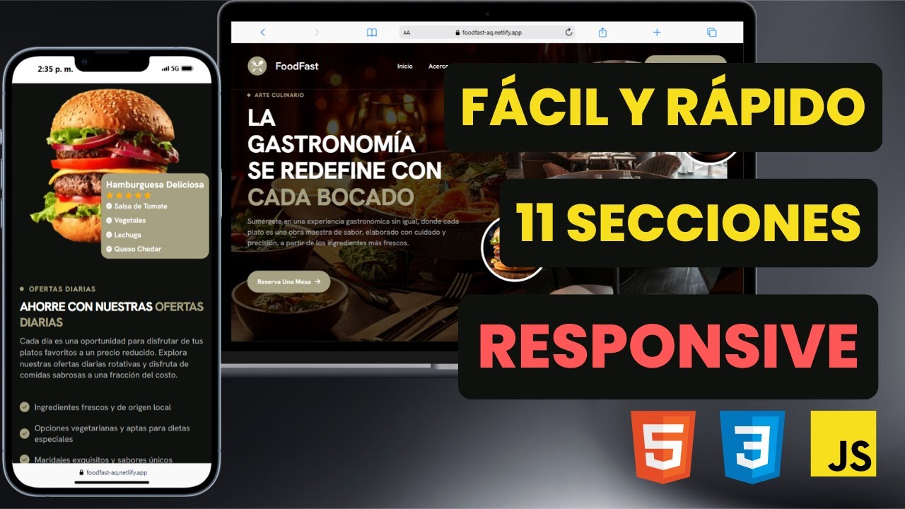 Cómo Crear una Página de Restaurantes Moderna y Responsive con HTML, CSS y JS