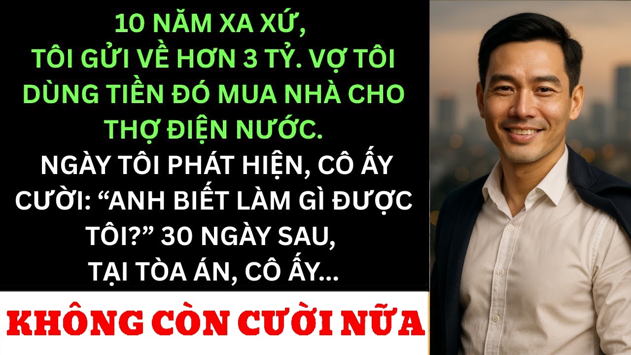Vợ Tôi Ngoại Tình Với Thợ Điện Nước Suốt 3 Năm — 10 Năm Ở Anh, Tôi Về Và Cái Kết