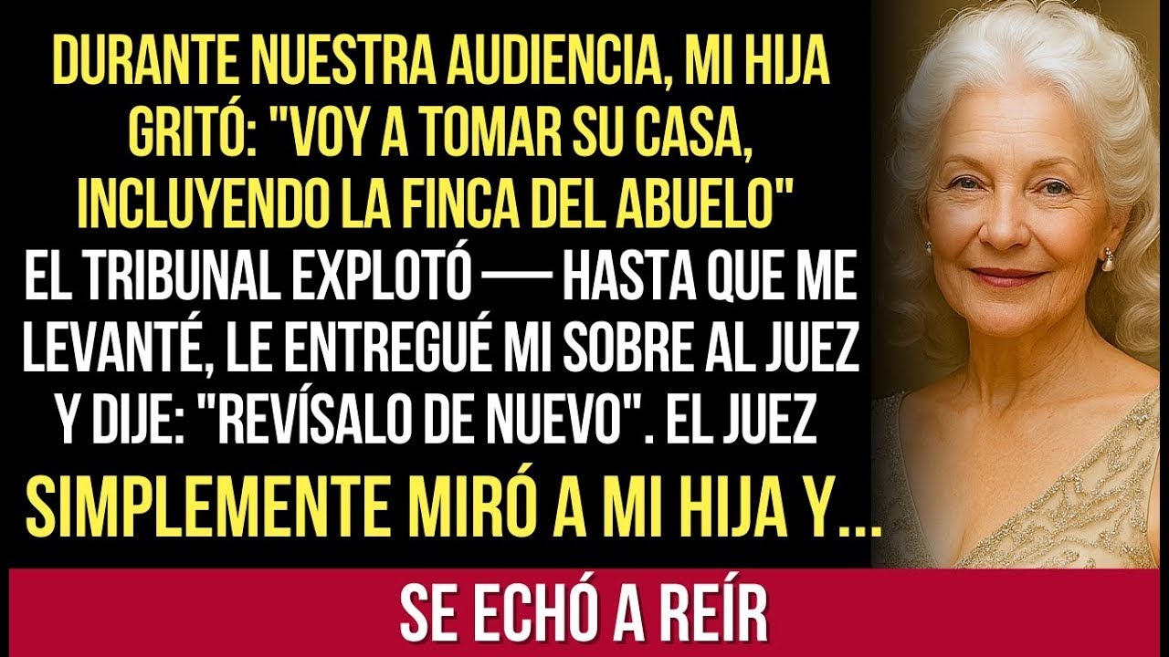 Cuando Mi Hija Trató De Robar Mi Casa En El Tribunal, Le Di Un Sobre Al Juez; Y Él Se Rió De Ell