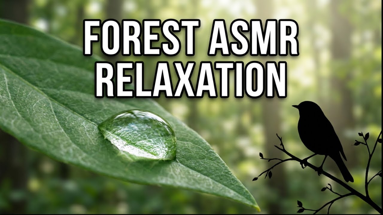 ASMR Rain Sounds & Bird Sounds in a Forest 🌧️🌿| 4K Video | Meditation Background Sounds🧘