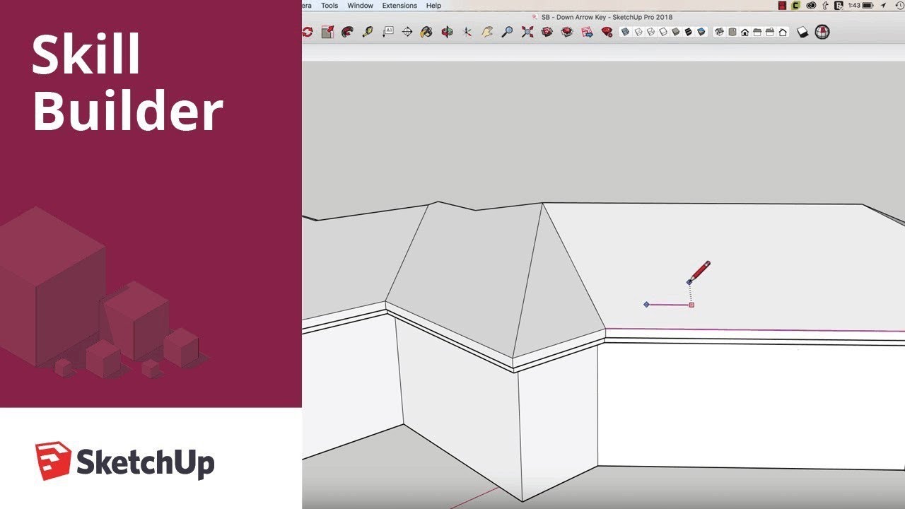 Down Arrow Key in SketchUp - Skill Builder