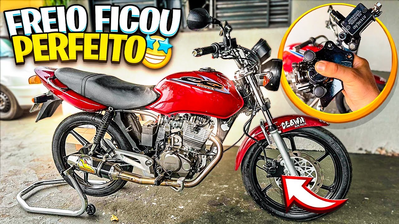 COLOQUEI O FREIO A DISCO DA TITAN 150 NA TITAN 2000 [ DEU TRABALHO MAS FICOU TOP ] 🤩