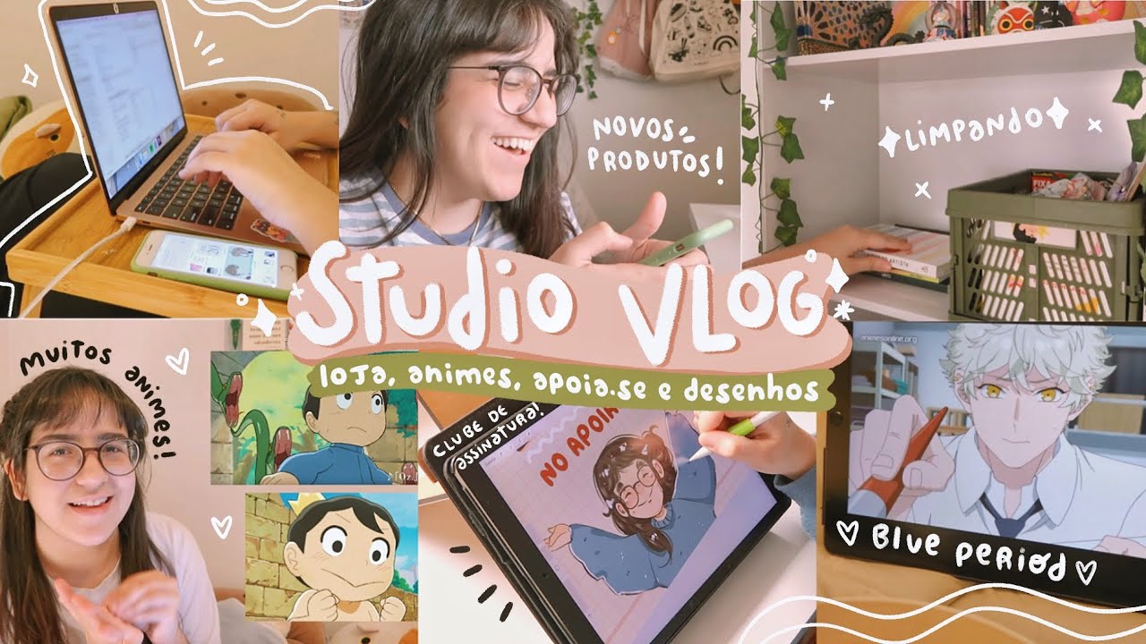 🍵🛖 studio vlog #13 | desenhos, preparativos para a loja, apoia.se e muitos animes novos! 🍡🍙