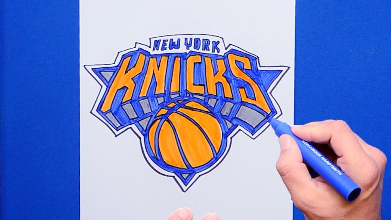 How to draw the New York Knicks Logo (NBA Team)
