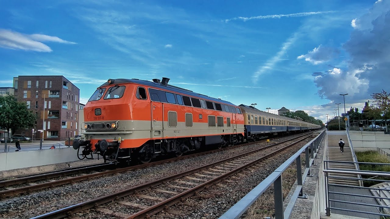 Westfalendampf Überführung nach Goch mit BR 218 137 am 13.09 in Geldern