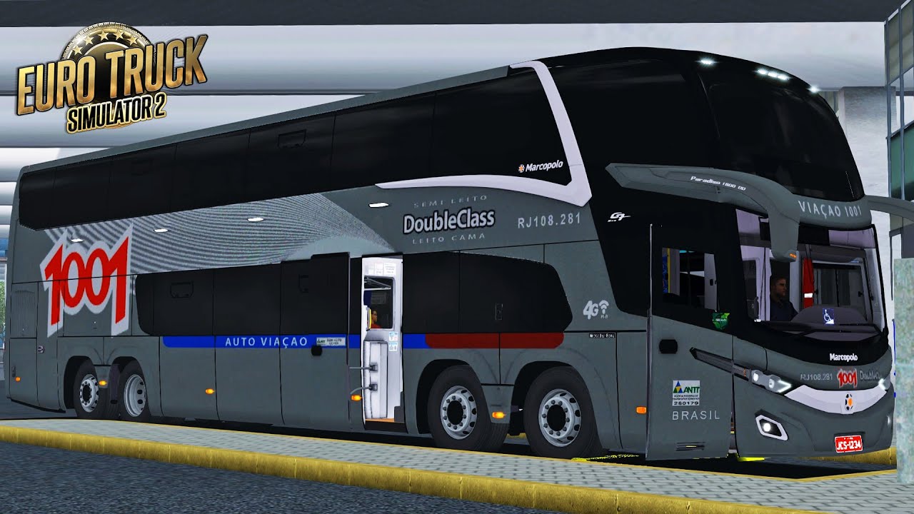 ETS 2 | Mod Bus | Auto Viação 1001 | New G7 Paradiso 1800 DD | São Paulo / Floripa