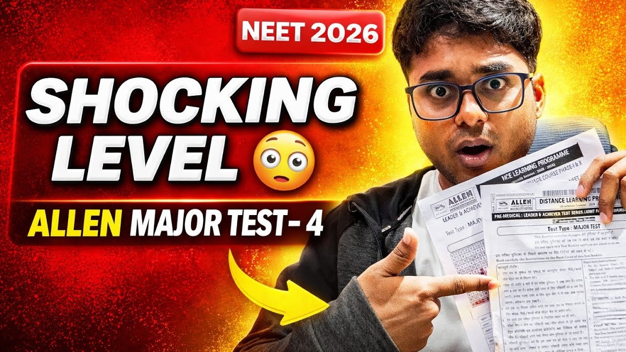 NEET Major Test 4 Full Paper Review 😳 Difficulty Level + Marks Analysis | NEET 2026 Preparation