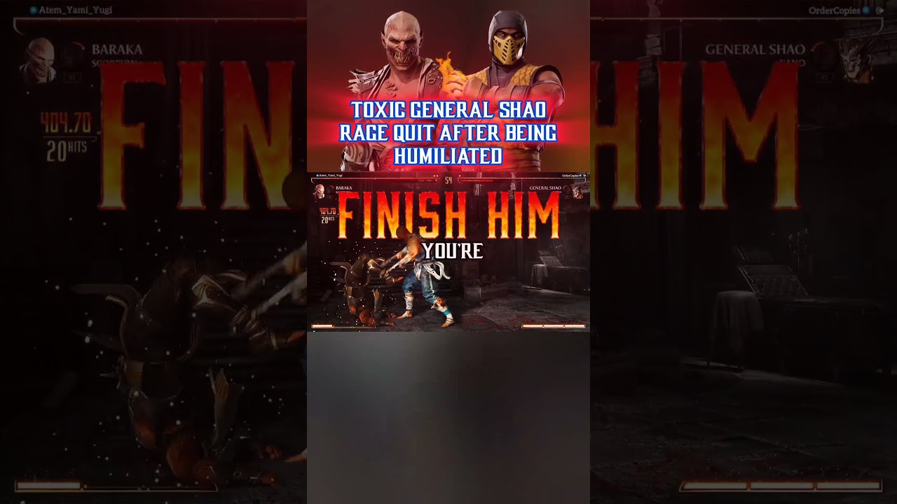 TOXIC PLAYER RAGE QUIT AFTER TBAGGING & TRASH TALKING #mortalkombat1 #mortalkombat #mk1 #mkx #mk11