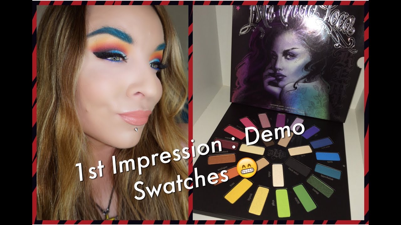Kat Von D Mi Vida Loca Remix Palette for Holiday 2015 : 1st Impression : Demo : Swatches