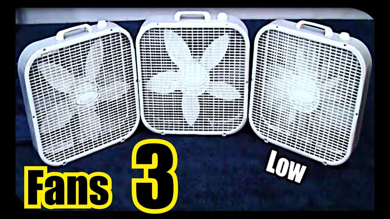 3 FANS 3 SPEEDS Lasko Fan of 3 BOX FANS FOR FAN NOISE SLEEP with DIM SCREEN
