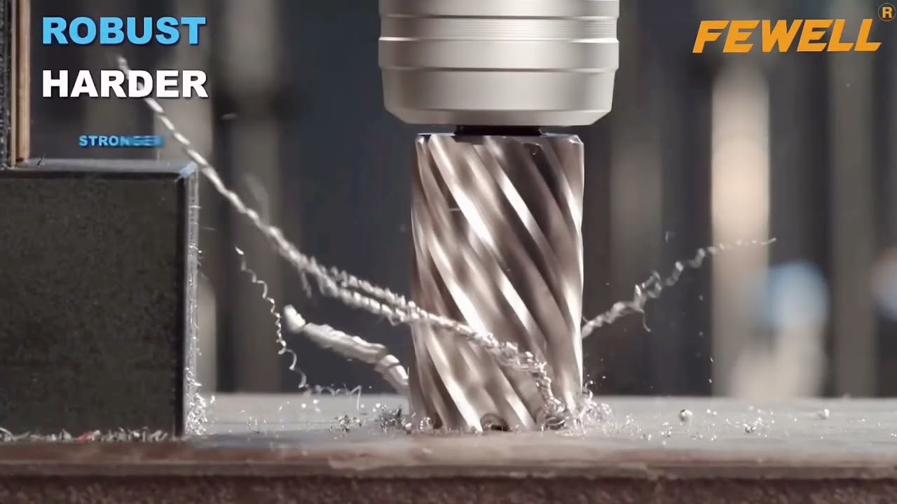 FEWELL weldon shank HSS annular cutter magnetic broach core drill designed for drilling metal holes