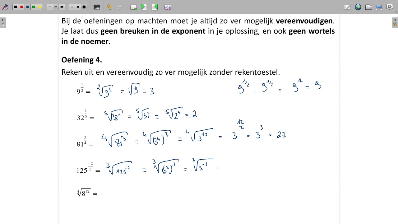 1.3 Machten met rationale exponenten  (p6-7)