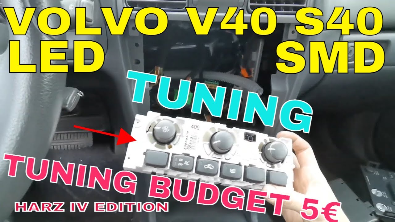 VOLVO V40 S40 SMD LED LIGHT CCM / HEIZUNG KONSOLE AUSBAUEN / VOLVO TUNING / TUNING BUDGET 5 €