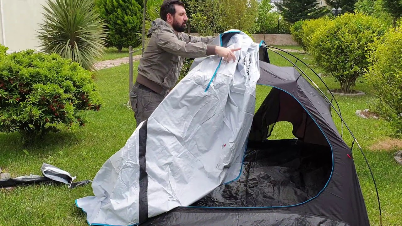 Quechua Arpenaz 3 Fresh&Black  çadır kurulumu ve sökümü. Çadırım çantaya sığmıyor derdine son. 🏕