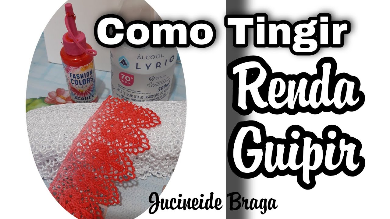 Aprenda tingir renda guipir  #arte #rendas #artesanato