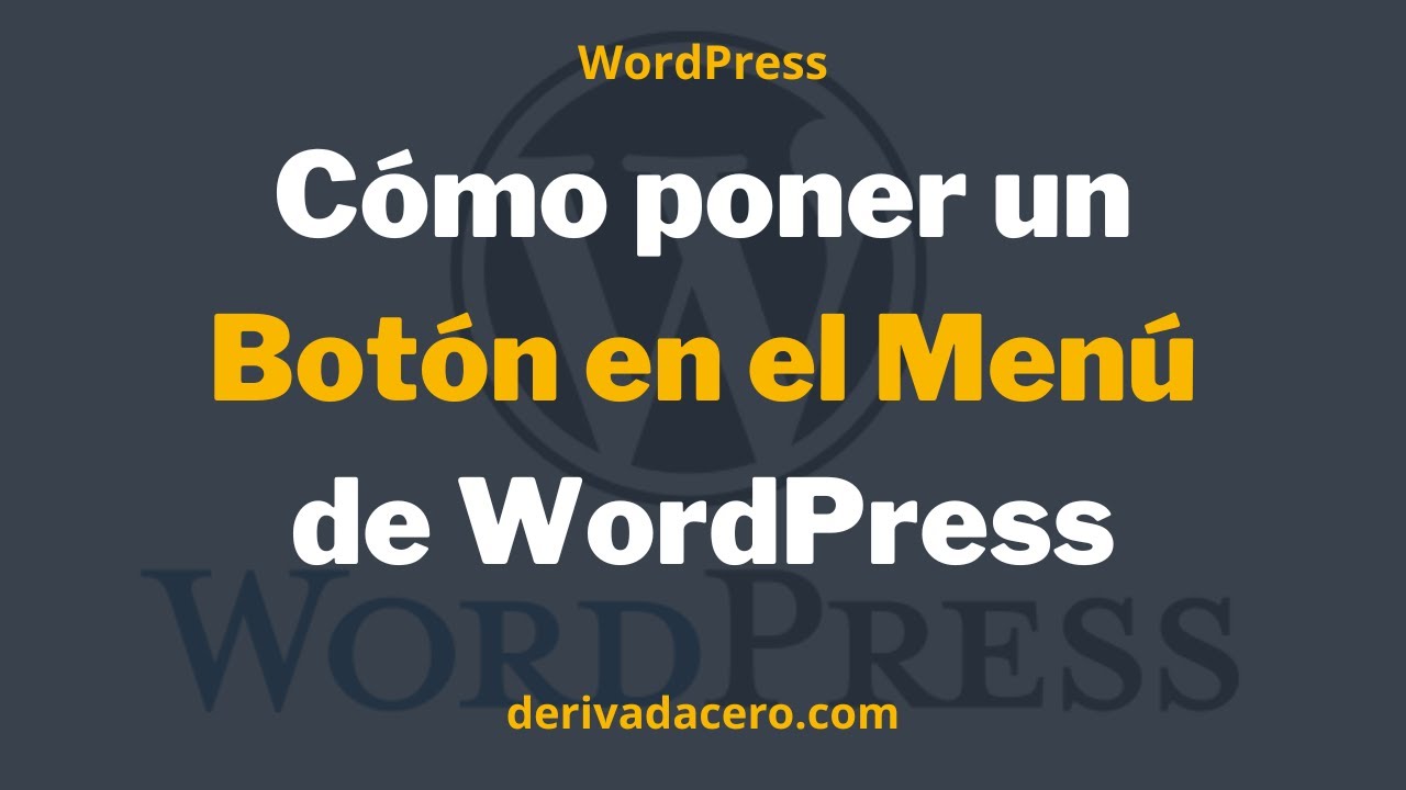 Cómo añadir un botón al menú de WordPress con CSS