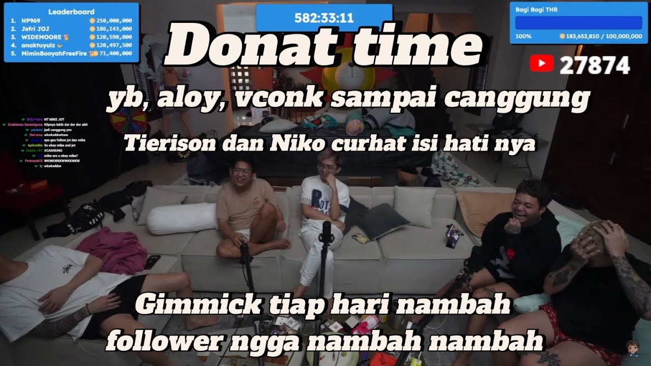 FULL MOMENT DONAT TIME. King jot dan Niko curhat kenapa mereka ngga terkenal seperti teman temannya
