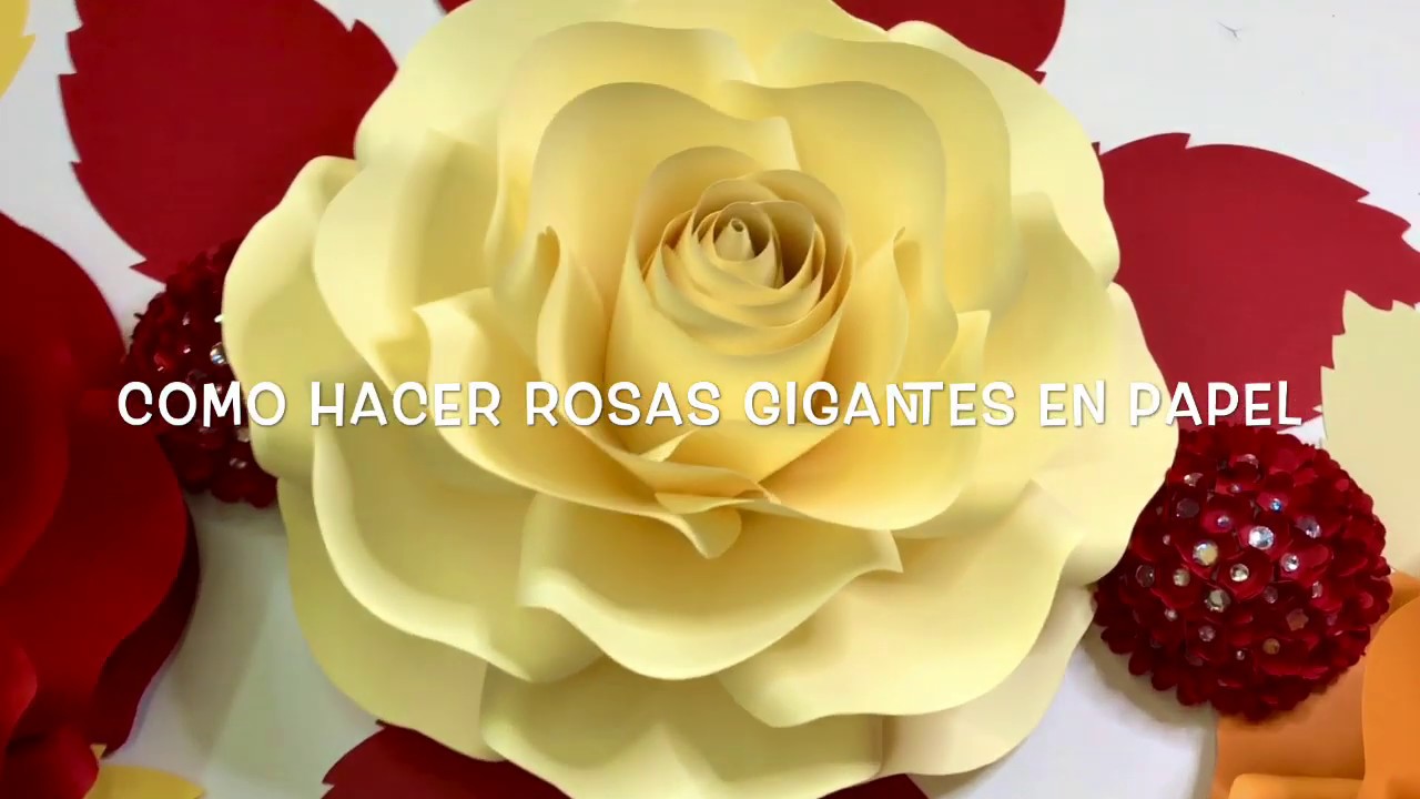 COMO HACER ROSAS GIGANTES EN PAPEL/LUZKASCREATIONS