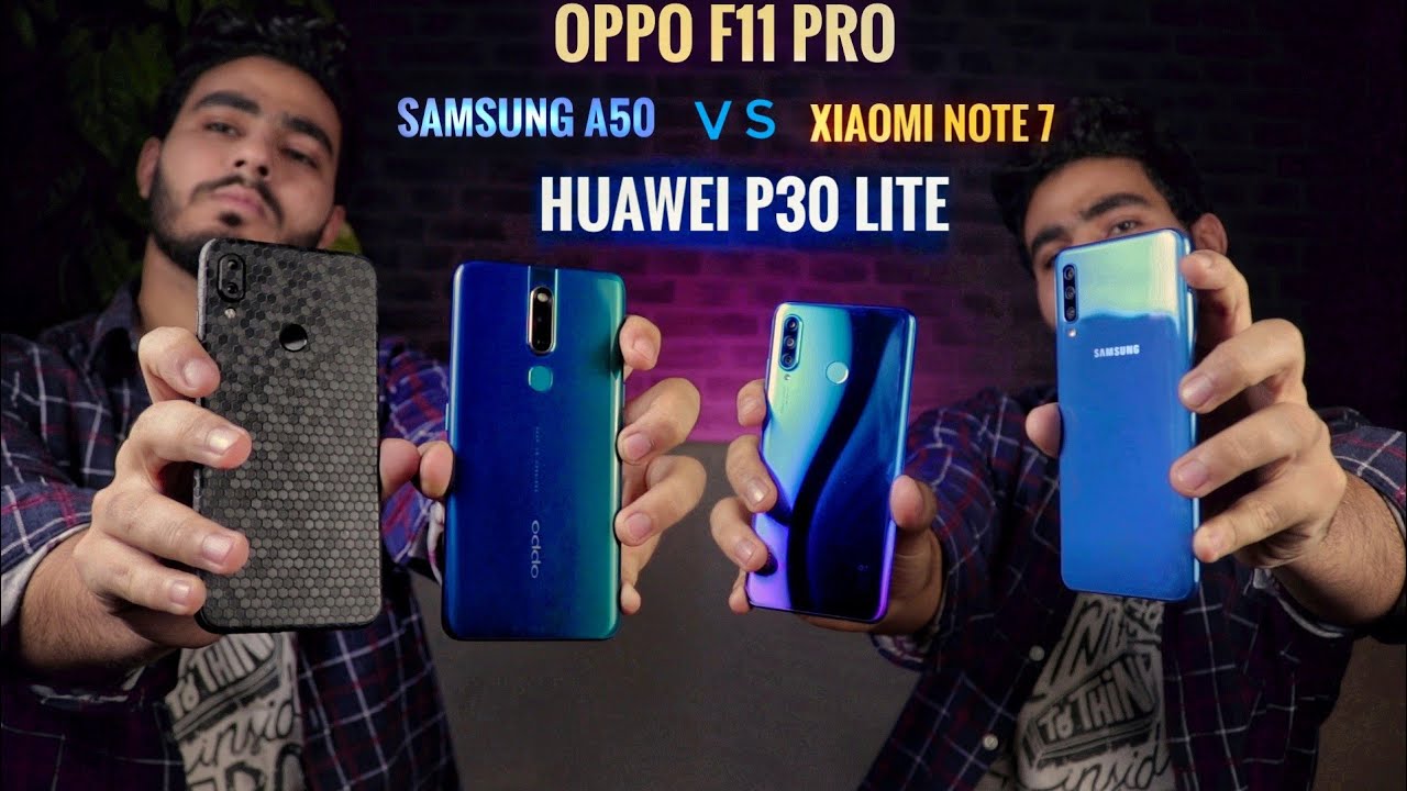 Oppo f11 pro vs Huawei p30 lite vs Xiaomi note 7 vs Samsung A50 | نتايج الكاميرا هتخليك تعيد تفكيرك