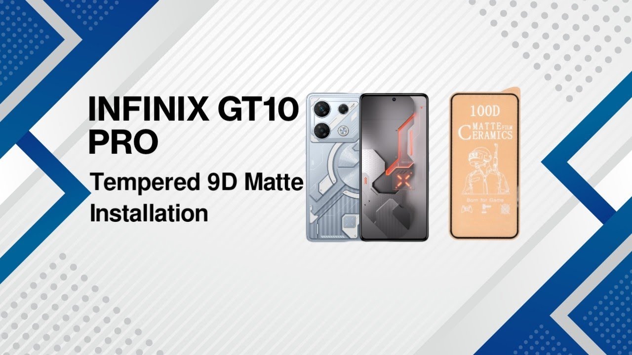 Tempered glass 9D Matte installation on Infinix GT10 Pro | Change from glossy to matte finish 
