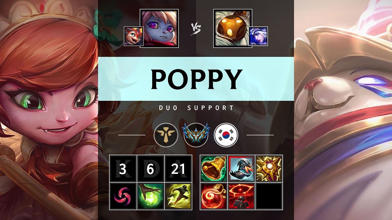 Poppy Support vs Bard - KR Challenger Patch 25.20