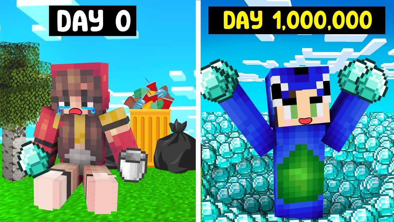 Minecraft but I Survived 1,000,000 Days 😱