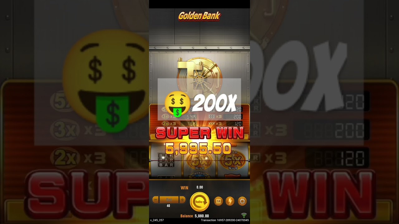 Golden bank super win 🤑200&times; #slot