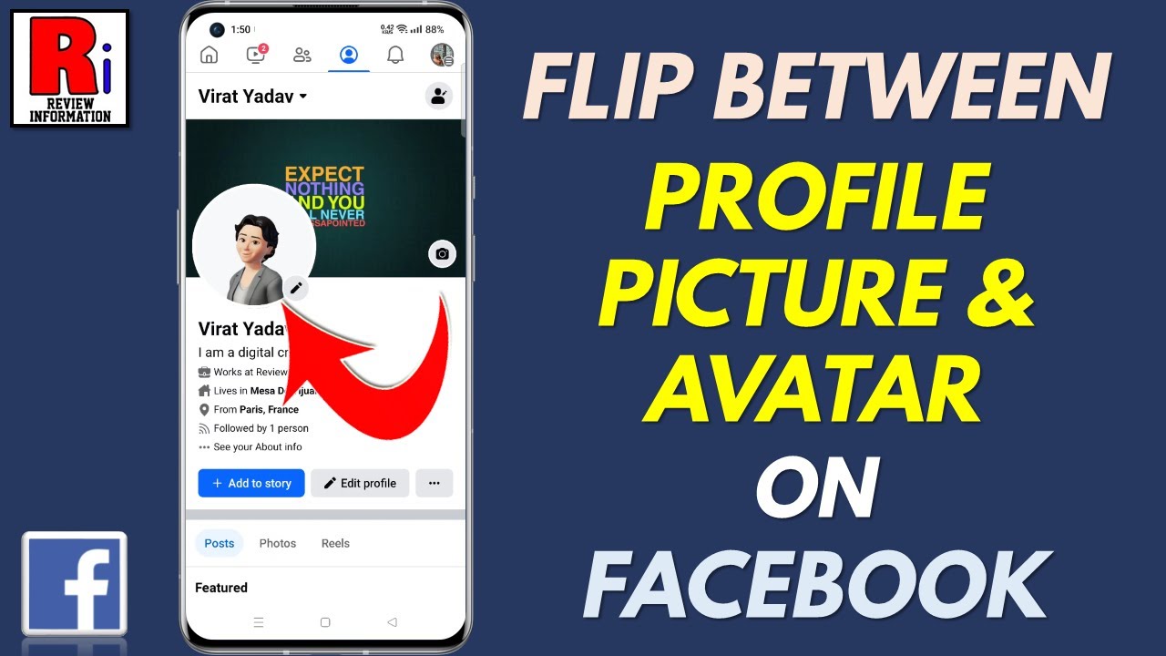 How to Flip Between Profile Picture and Avatar on Facebook