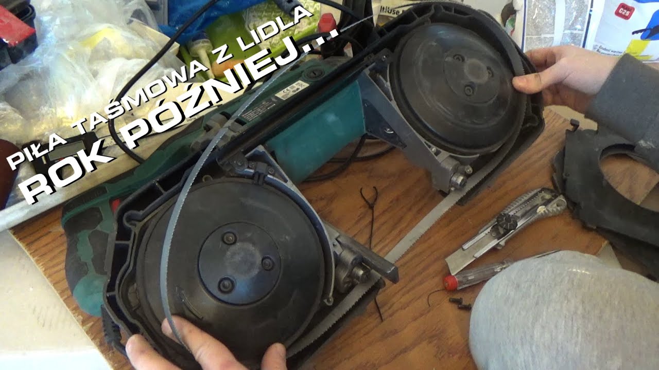Piła taśmowa z Lidla rok później - Wymiana brzeszczotu - Parkside PMB 1100 A1