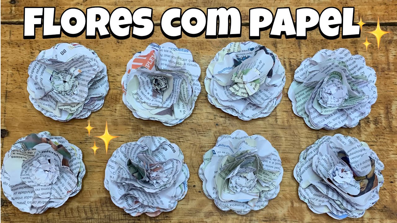 COMO FAZER FLORES DE PAPEL RÁPIDO E FÁCIL - FESTA COM AMOR 