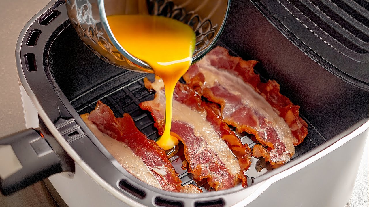 Just Mix 3 Eggs and Bacon! This Air Fryer Recipe is a Hit and Ready in Only 10 Minutes!