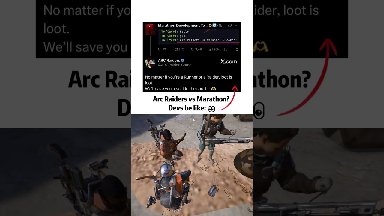 ARC Raiders vs. Marathon? Devs be like: 👀
