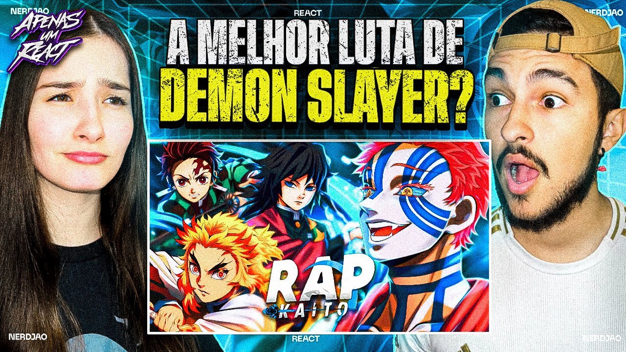Apenas um react | Akaza vs Caçadores - Mundo Transparente | Kaito (Kimetsu no Yaiba)