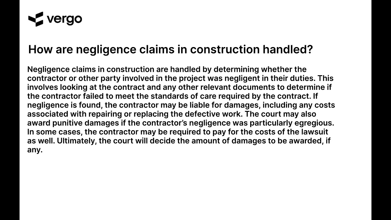Negligence Claims in Construction: What You Need to Know