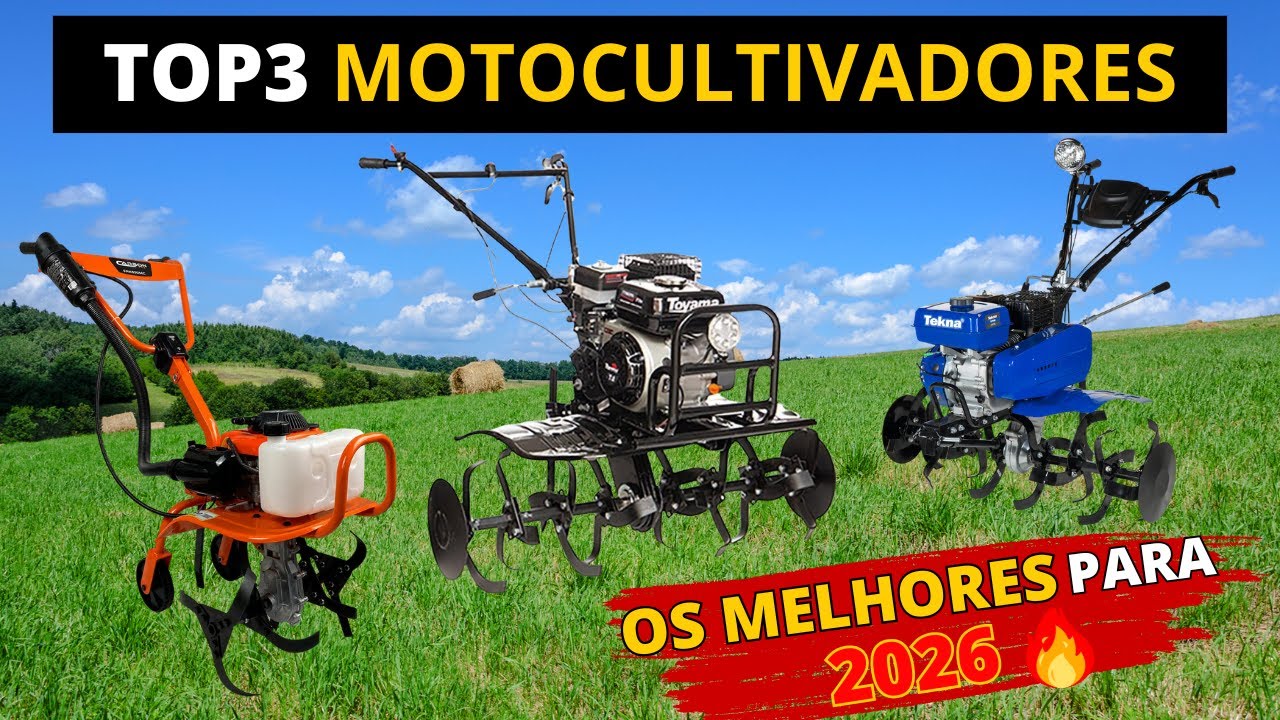 🚜TOP 3 MOTOCULTIVADORES A GASOLINA que REALMENTE VALEM a PENA em 2026 | Do Pequeno ao Profissional.