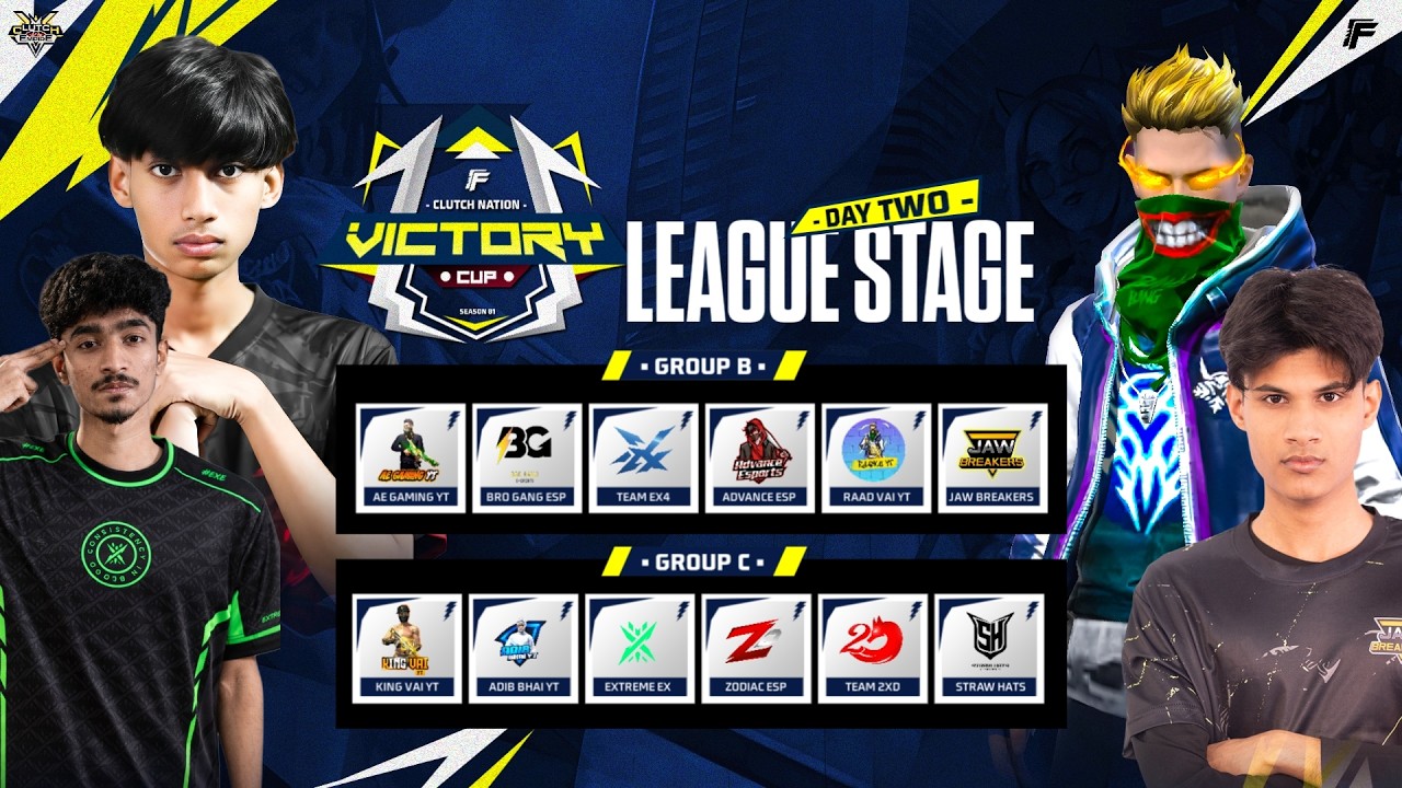 [🔴LIVE] LEAGUE STAGE DAY-2 ||  CLUTCH NATION VICTORY CUP S1|  | Ft. @raadvaiyt829 @Flickerz7