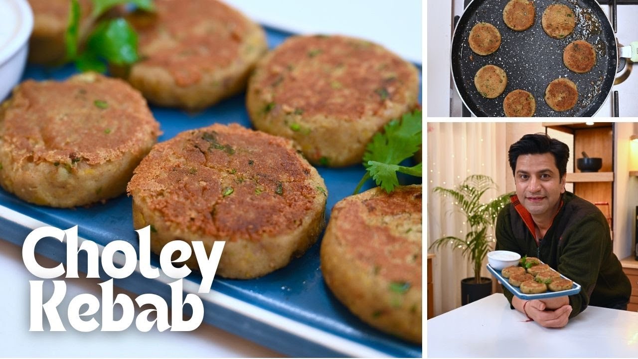 Choley Kebab with Dahi Wali Chutney | Hi-Protein Snack | छोले के क़बाब | दही चटनी |Kunal Kapur Recipe
