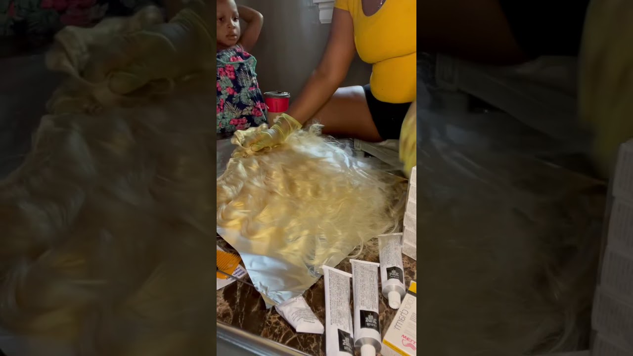 How to dye 613 hair light golden honey blonde