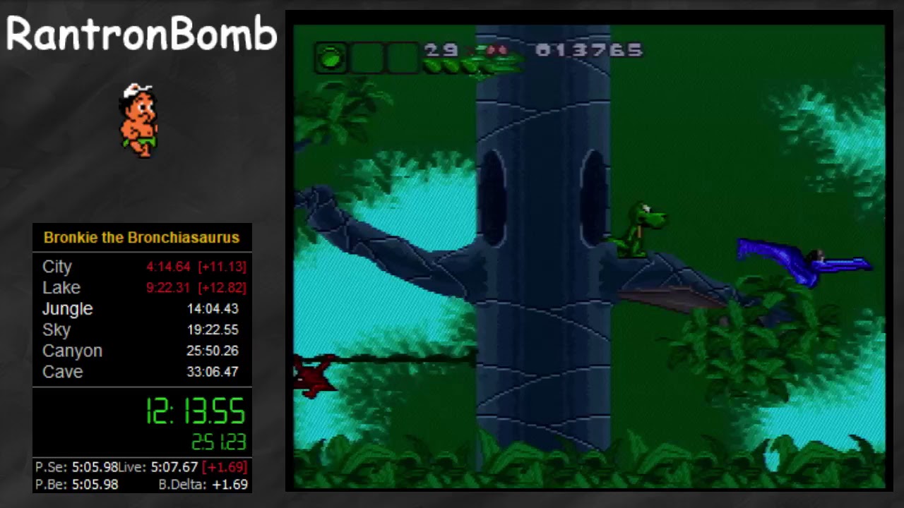 Bronkie the Bronchiasaurus SNES speedrun Any% Bronkie WR (33:19)