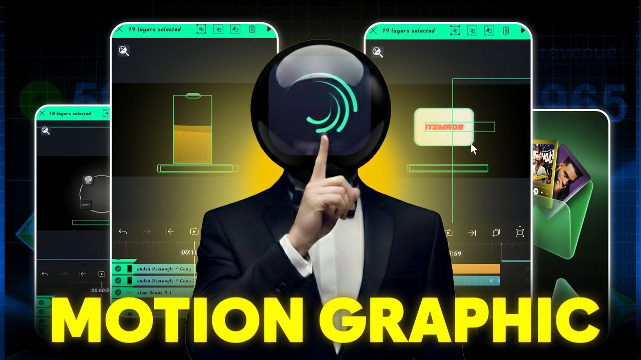 Learn this 4 trending animation in just 4:08 seconds | Alight motion tutorial | Motion Graphics 