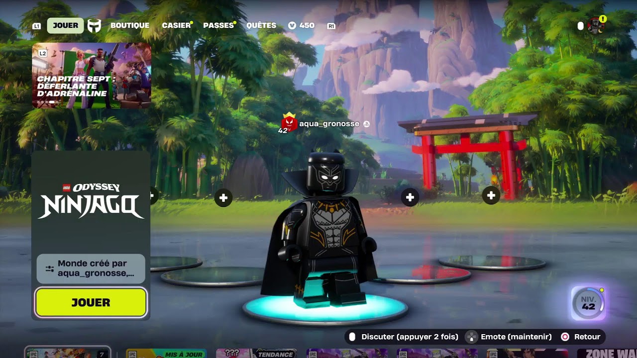 Fortnite sur l'iles de ninjago