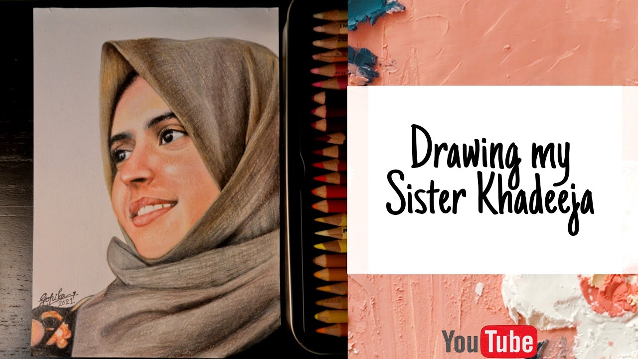 Drawing my Sister on her B'day❤ | Time-lapse Drawing