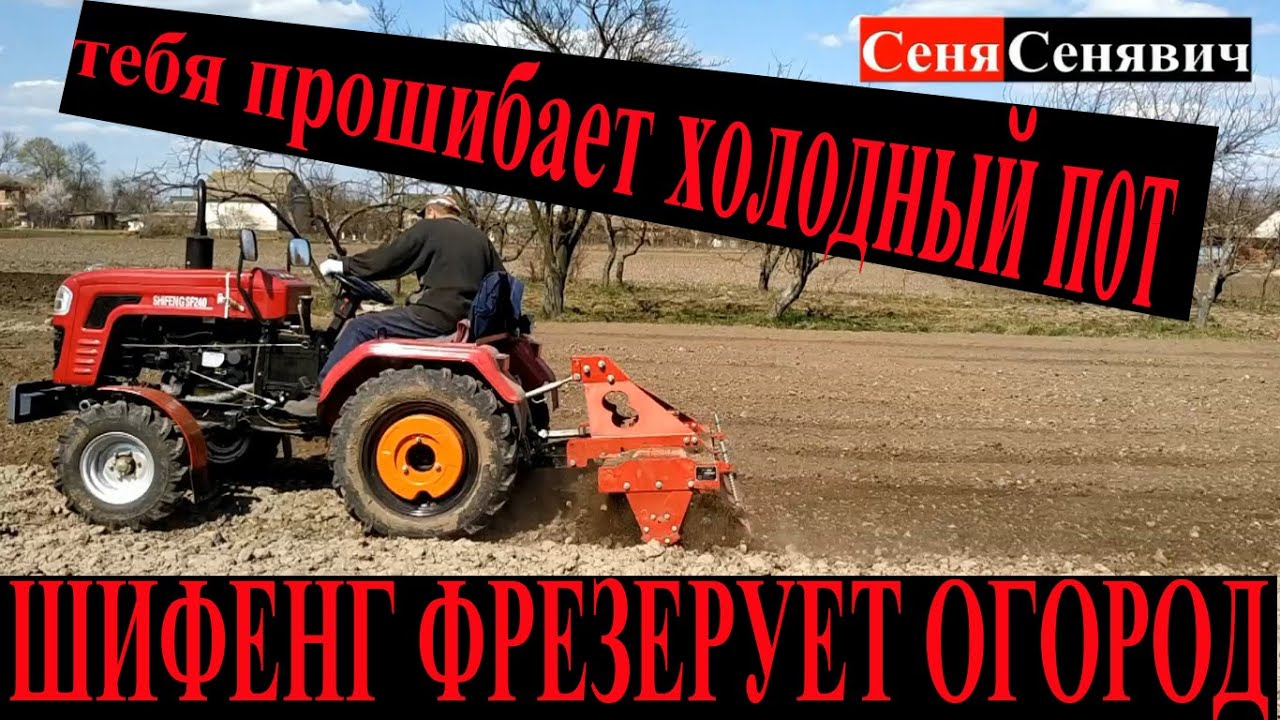 Минитрактор Шифенг 240 и почвофреза 140, как шифенг фрезерует огород, СЛАБЫМ ДУХОМ не повторять)