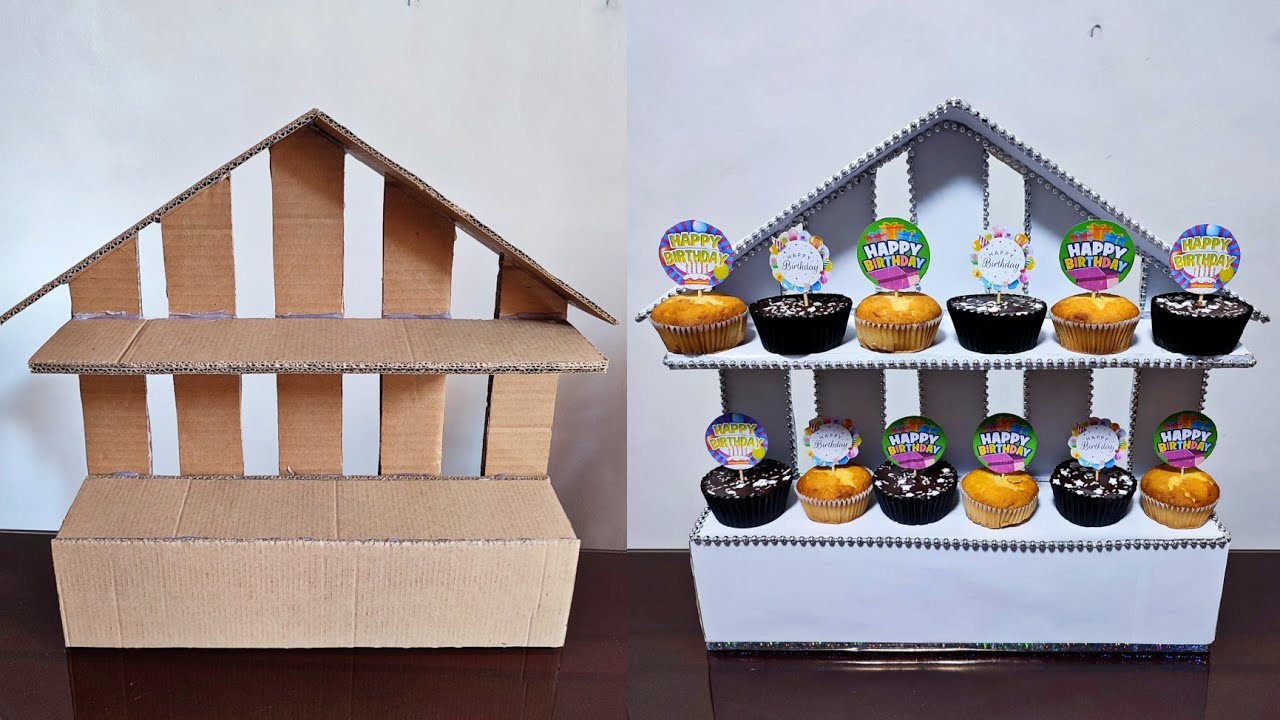 DIY HOUSE FENCE CUPCAKE STAND